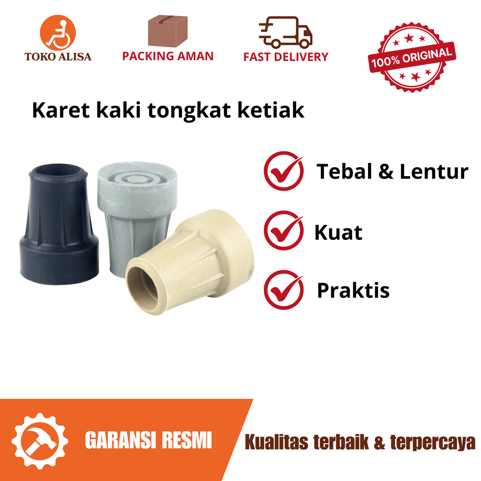Karet kaki tongkat ketiak